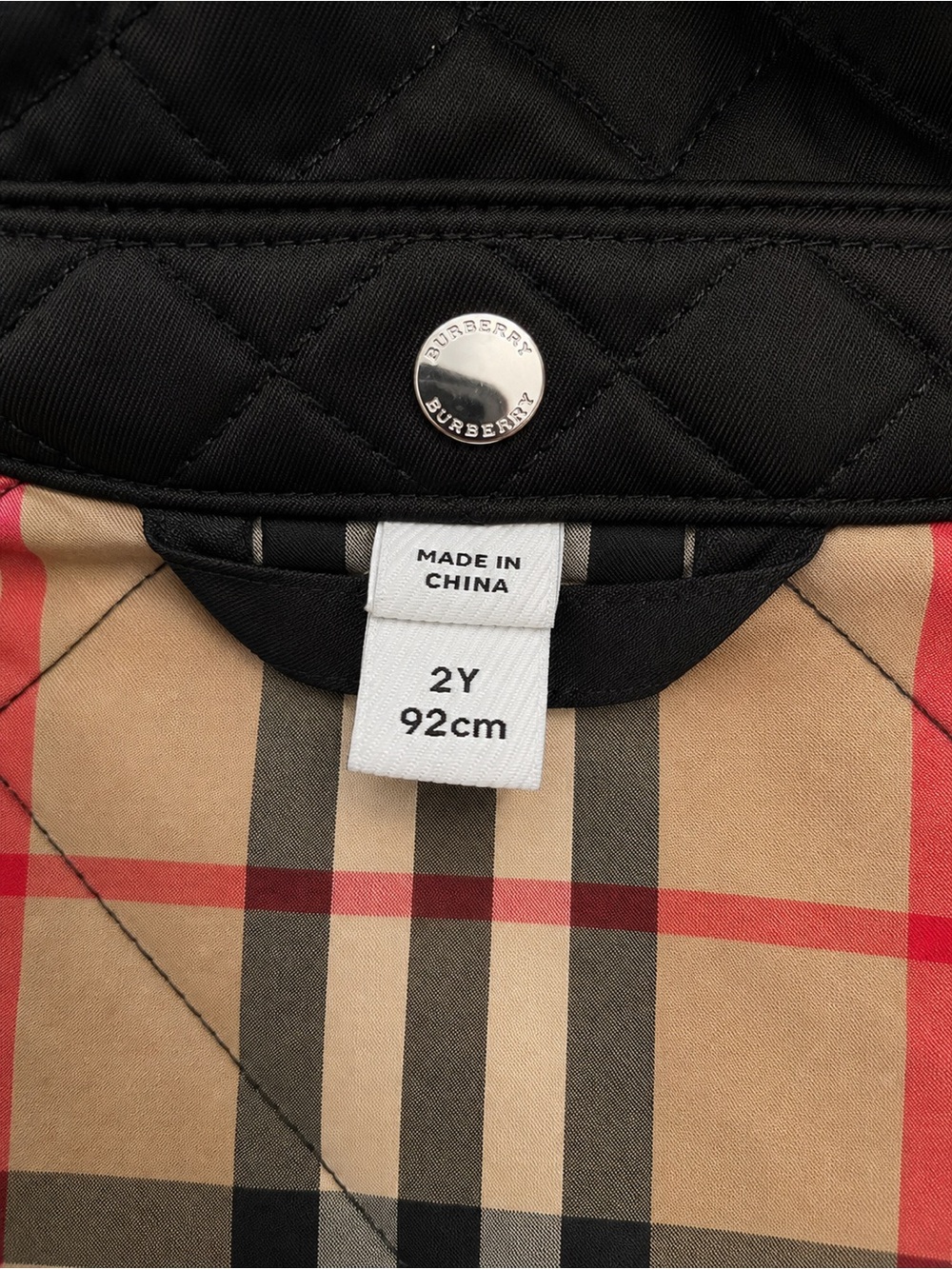 Burberry Quilted Hooded Kids Jacket - Navy - Picture 6 of 6
